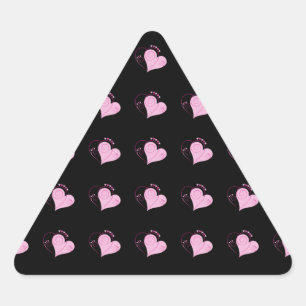 Sticker Triangulaire Sweet Cute Happy Valentine Love Hearts