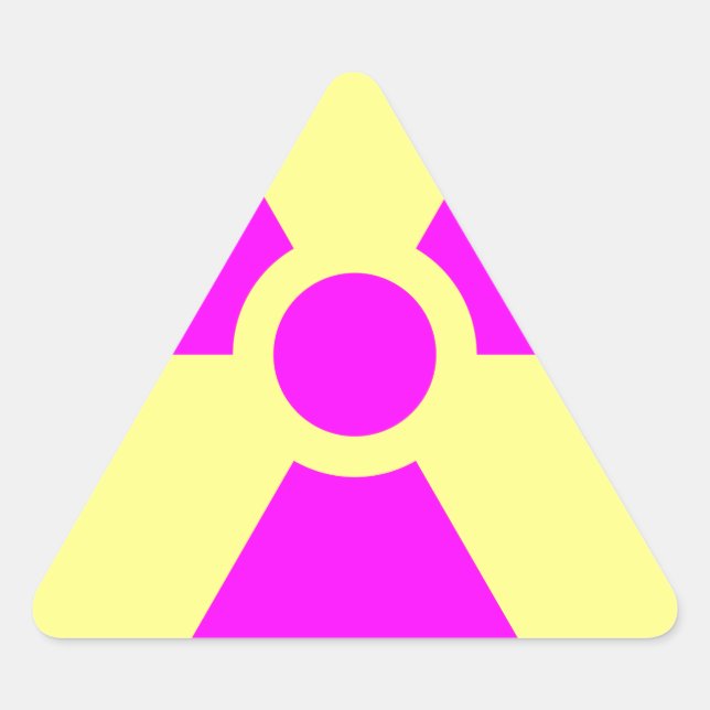 Sticker Triangulaire Symbole d'avertissement de rayonnement (Devant)