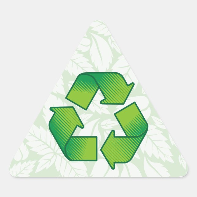 Sticker Triangulaire Symbole de recyclage (Devant)