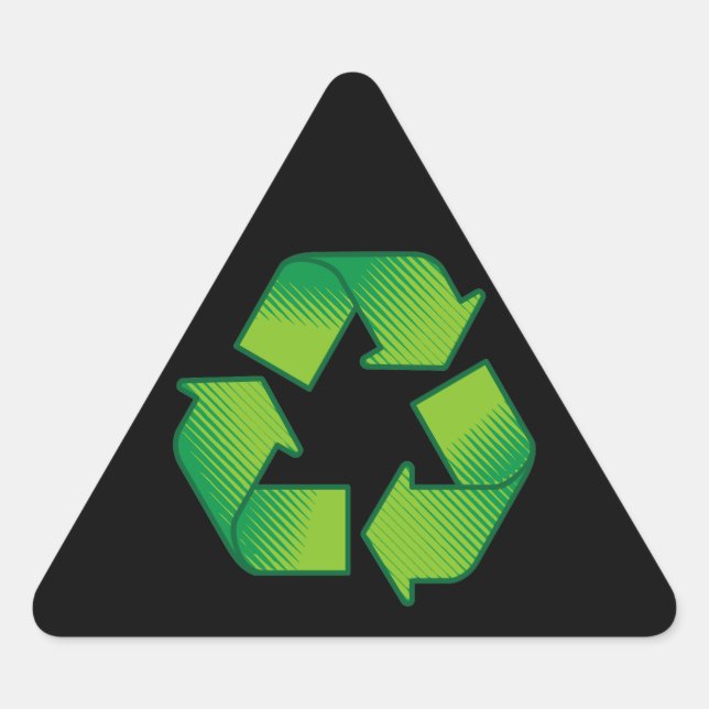 Sticker Triangulaire Symbole de recyclage (Devant)