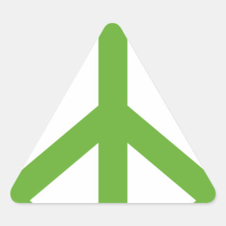 STICKER TRIANGULAIRE SYMBOLE SYMBOLE DE LA PAIX VERTE