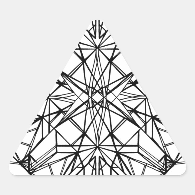 Sticker Triangulaire symétrie géométrique (Devant)