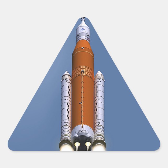 Sticker Triangulaire Système de lancement spatial SLS de la NASA (Devant)