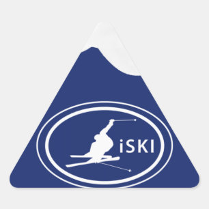Sticker Triangulaire Tag de ski iSKI Oval Mountain