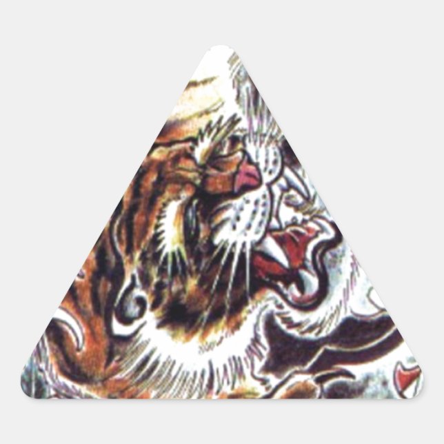 Sticker Triangulaire Tatouage japonais (Devant)