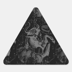 Sticker Triangulaire Taurus Constellation Map Hevelius 1690