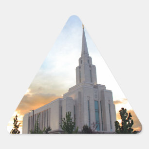 Sticker Triangulaire temple mormon Oquirrh Mountain Utah LDS