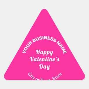 Sticker Triangulaire Textes ordinaires Entreprise Saint Valentin Petit 