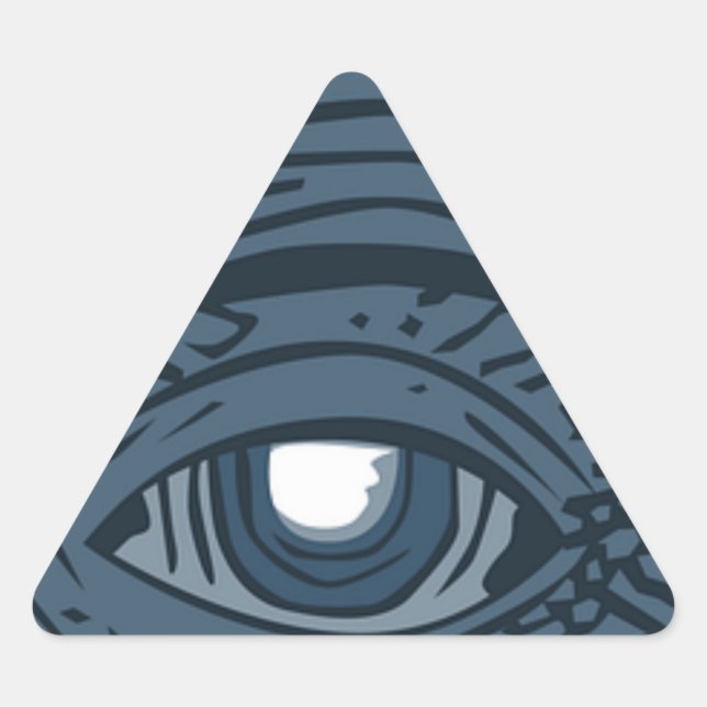 Sticker Triangulaire Théoriste de la conspiration Illuminati Pyramid Oe (Devant)