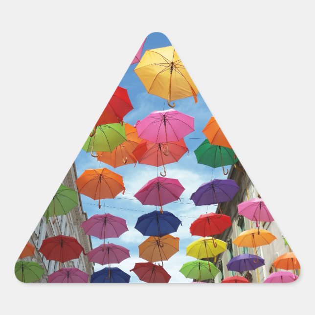 Sticker Triangulaire Toit de parapluies (Devant)
