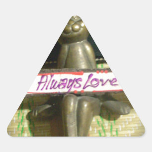 Sticker Triangulaire Toujours Amour Inspirant Lapin Art Impression Desi