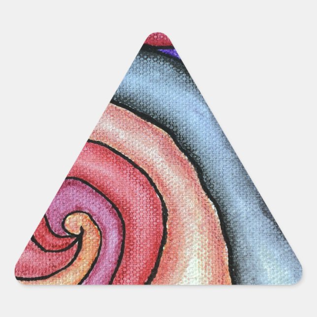 Sticker Triangulaire Tourbillon d'aquarelle (Devant)
