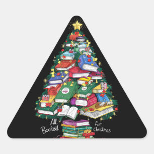 Sticker Triangulaire Tous Réservés Pour Noël Livre Xmas