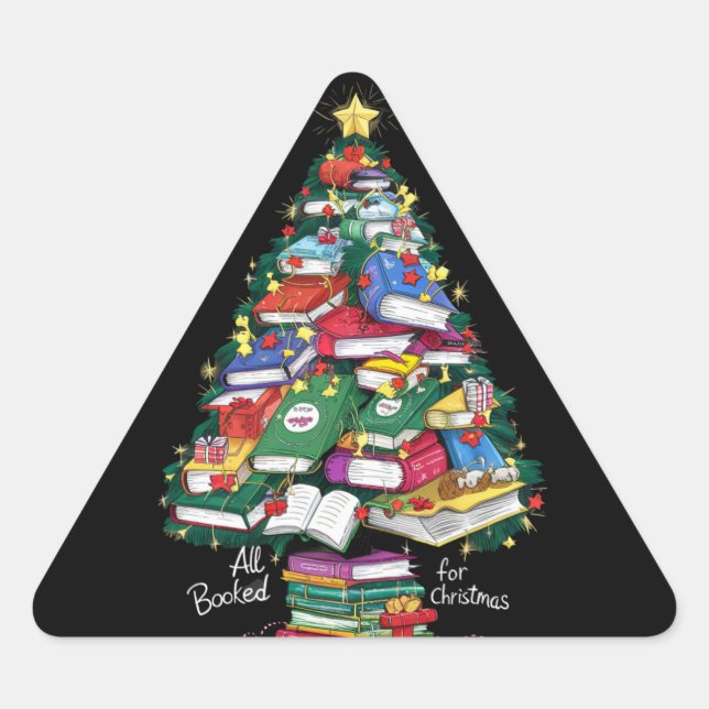 Sticker Triangulaire Tous Réservés Pour Noël Livre Xmas (Devant)