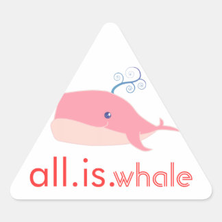 Sticker Triangulaire Tout est baleine (rose)