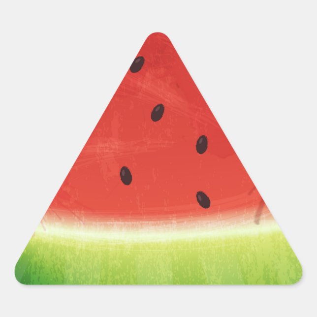 Sticker Triangulaire Tranche géante de pastèque à l'aquarelle mignonne  (Devant)