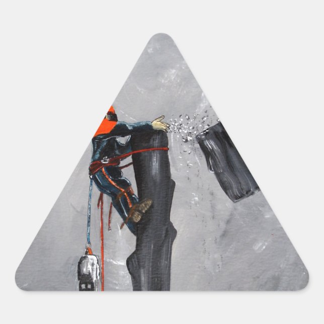Sticker Triangulaire Tree Surgeon Arborist (Devant)