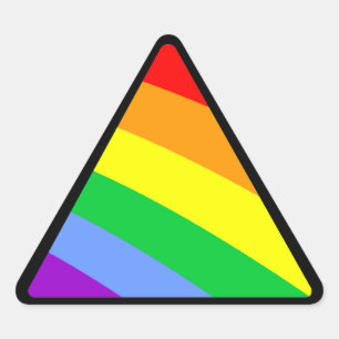 Sticker Triangulaire Triangle d'arc-en-ciel du tigre 80s de Corey