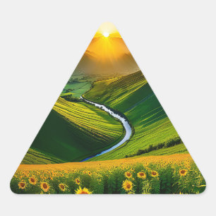Sticker Triangulaire Un paysage naturel époustouflant qui attire l'oeil