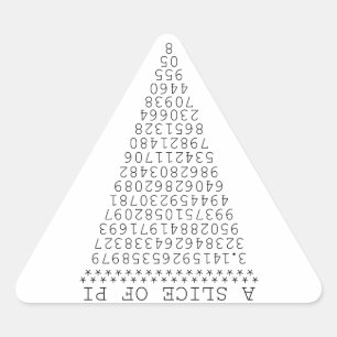 Sticker Triangulaire Une tranche de Pi Graphic