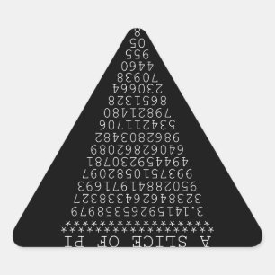 Sticker Triangulaire Une tranche du triangle Pi