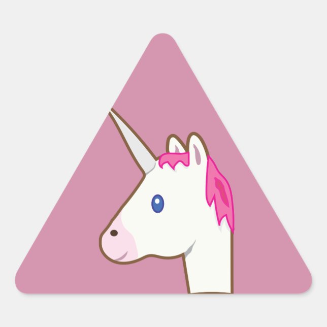 Sticker Triangulaire Unicorn emoji (Devant)