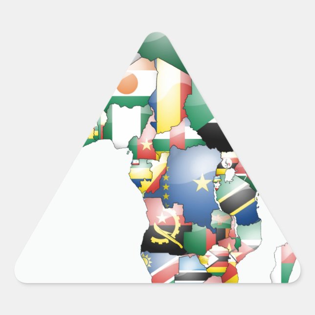 Sticker Triangulaire Unité dans la diversité : Collection des drapeaux  (Devant)