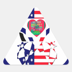 Sticker Triangulaire USA Hope Beau drapeau national Extraordinaire Desi