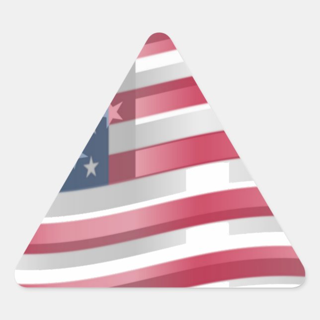 Sticker Triangulaire USA Unites : Stripes & Stars en Gras Design (Devant)