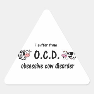 Sticker Triangulaire Vache OCD
