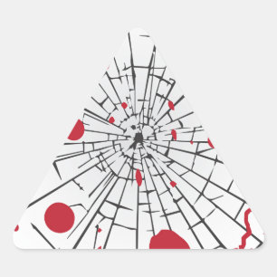 Sticker Triangulaire verre brisé d'halloween