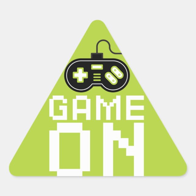 Sticker Triangulaire Vidéo Jeu Camion Anniversaire (Devant)