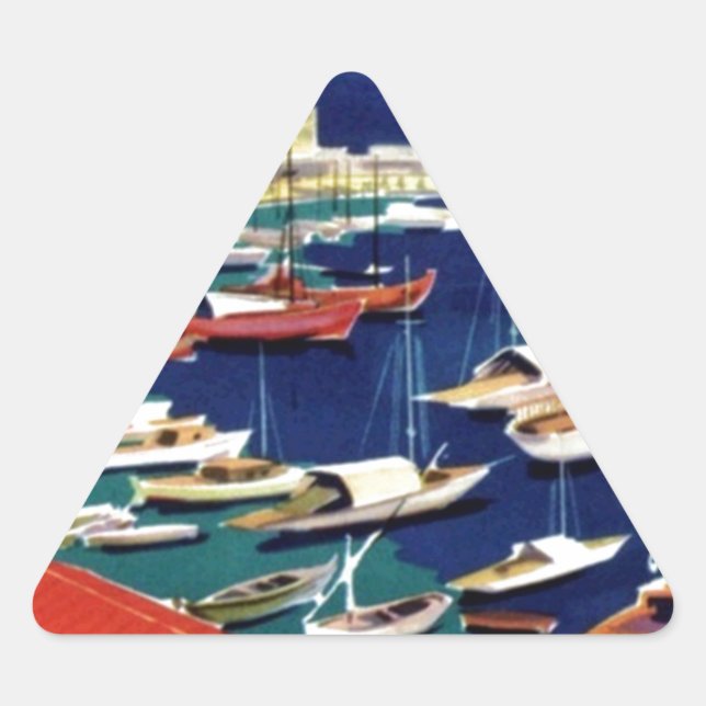 Sticker Triangulaire Vintage voyage Athènes Grèce (Devant)