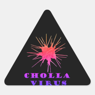 Sticker Triangulaire virus cholérique