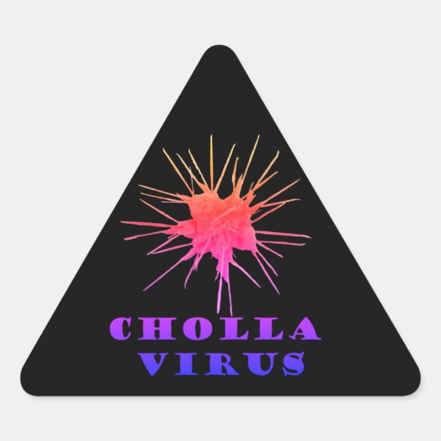 Sticker Triangulaire Virus de cholla  (Devant)
