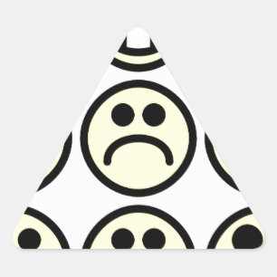 Sticker Triangulaire visage heureux émoticône