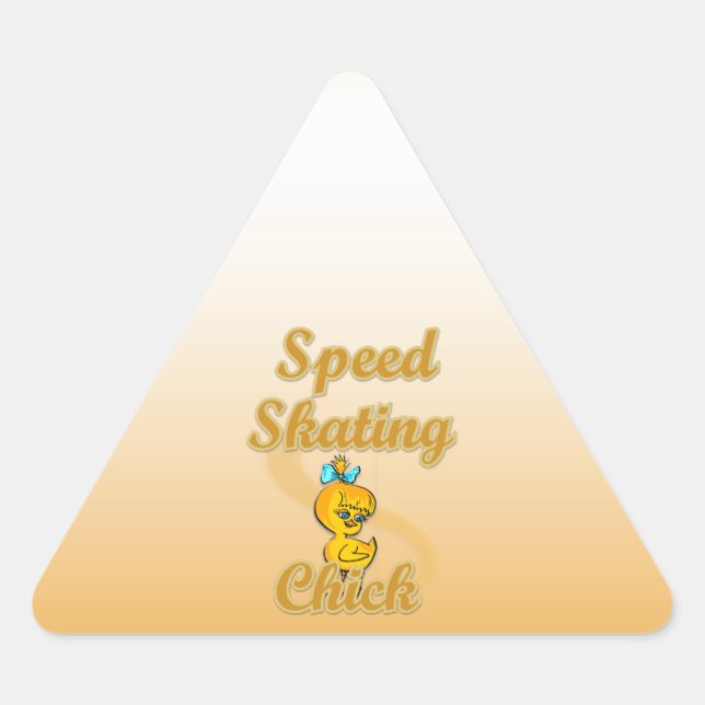 Sticker Triangulaire Vitesse de patinage de vitesse (Devant)