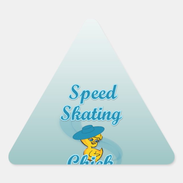Sticker Triangulaire Vitesse Patinage de vitesse #3 (Devant)