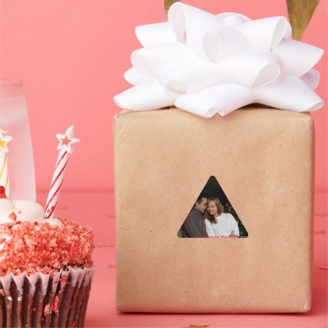 Sticker Triangulaire Votre image personnalisée (Fête)