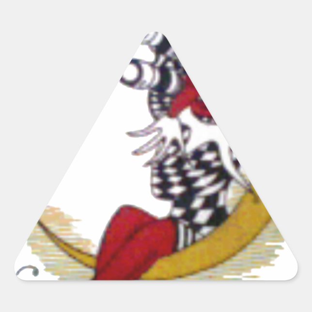 Sticker Triangulaire Vue cosmique : Elfe sur la lune aventure (Devant)