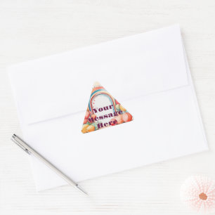 Sticker Triangulaire Watercolor Rainbow Bliss Party
