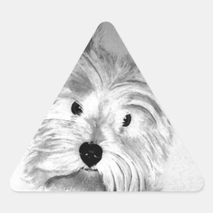Sticker Triangulaire West Highland White Terrier