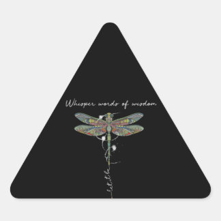 Sticker Triangulaire Whisper Words Of Wisdom Brocade Dragonfly