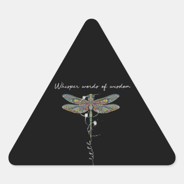 Sticker Triangulaire Whisper Words Of Wisdom Brocade Dragonfly (Devant)