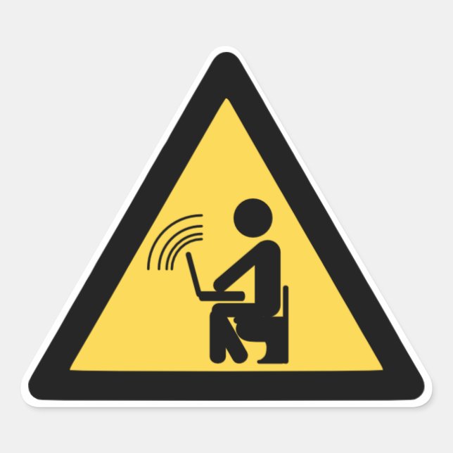 Sticker Triangulaire Wifi hotspot wifi sans fil ! (Devant)