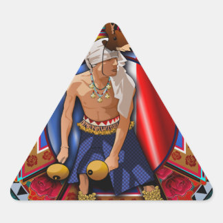 Sticker Triangulaire Yaqui Nation Deer Dancer