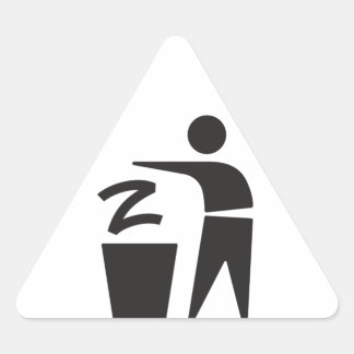 Sticker Triangulaire Z à la poubelle