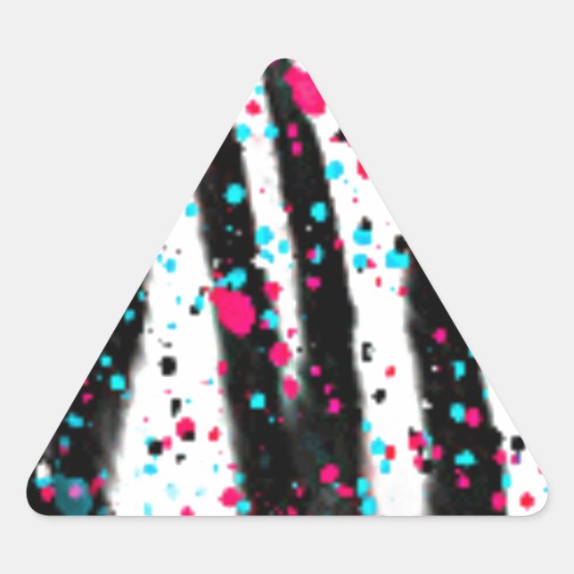 Sticker Triangulaire Zèbre (Devant)