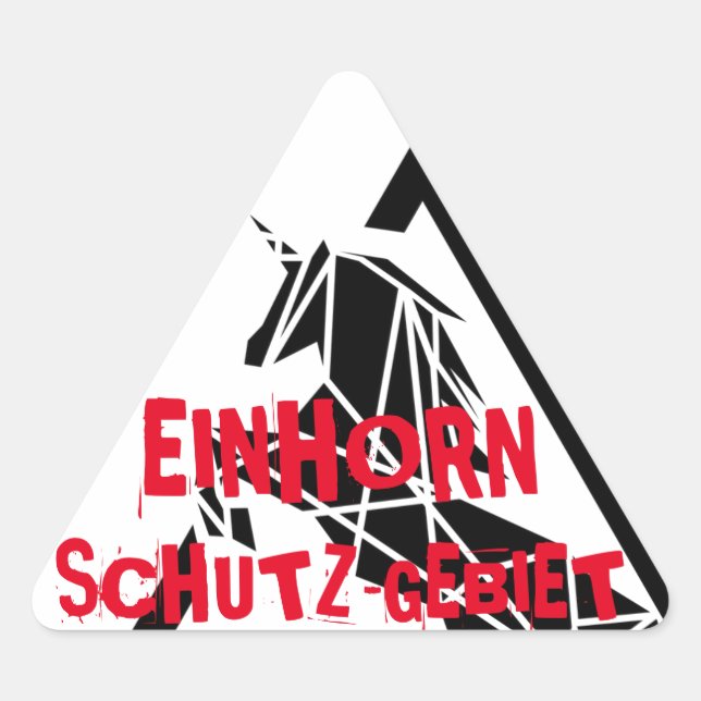 STICKER TRIANGULAIRE ZONE DE PROTECTION DE LA LICORNE (Devant)