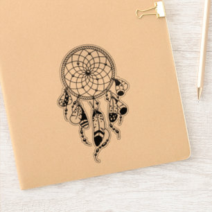 Sticker Tribal Dreamcatcher Boho Black